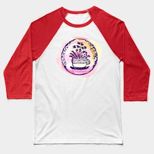 Colorful Cup of Flowers Baseball T-Shirt